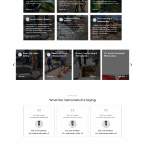 Neighborhood Service Hub septic website template showcasing professional design for local service providers